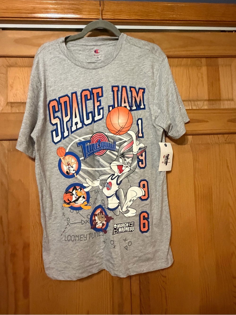 Champion Grey Space Jam Looney Tunes Graphic Tee